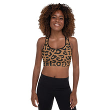 Load image into Gallery viewer, Cheetah Padded Sports Bra