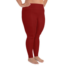 Load image into Gallery viewer, Maroon- Plus Size Leggings