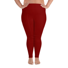 Load image into Gallery viewer, Maroon- Plus Size Leggings
