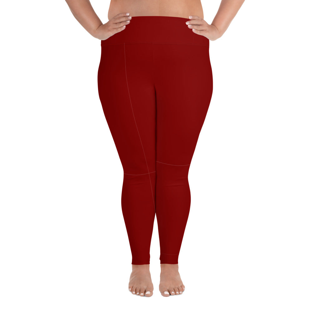 Maroon- Plus Size Leggings